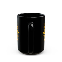 Mesoamerican Sun Face Black Mug