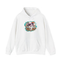 Aztec Floral Cow Skull on Turquoise Pattern Unisex Hoodie
