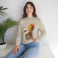 Cute Chibi Inca Warrior and Llama Cartoon Unisex Sweatshirt