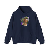 Aztec Quetzalcoatl Priestess Under Moon Unisex Hoodie