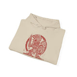 Pre-Hispanic Warrior Symbol Red Glyph Unisex Hoodie