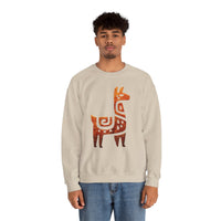 Inca Llama Rock Carving Style Unisex Sweatshirt