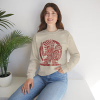 Pre-Hispanic Warrior Symbol Red Glyph Unisex Sweatshirt