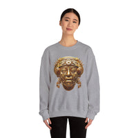 Aztec Golden Solar Deity Mask Unisex Sweatshirt