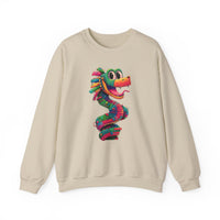 Cartoon Quetzalcoatl Cyber Serpent Unisex Sweatshirt