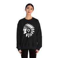 Tribal Warrior Headdress Emblem Illustration Unisex Sweatshirt