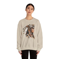 Aztec Jaguar Warrior Woman Watercolor Unisex Sweatshirt