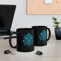 Tlaloc Rain God Tribal Glyph Style Black Mug