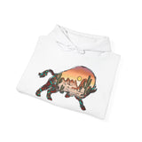 Aztec Buffalo Desert Sunset Silhouette Unisex Hoodie