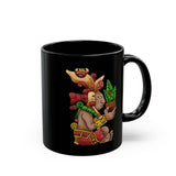 Centeotl Aztec Corn God Illustration Black Mug