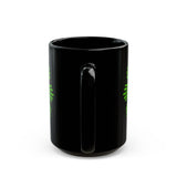 Aztec Plant Spiral Symbol Black Mug