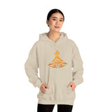 Tribal Volcano Spiral Smoke Glyph Style Unisex Hoodie