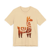 Inca Llama Rock Carving Style Unisex T-Shirt