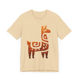 Inca Llama Rock Carving Style Unisex T-Shirt