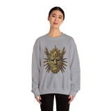 Aztec Golden Feather Headdress Mask Unisex Sweatshirt