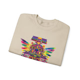 Psychedelic Mesoamerican Totem Mask Unisex Sweatshirt