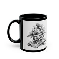 Jaguar Warrior Ink Drawing Black Mug