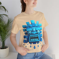 Tlaloc Rain God Blue Mask Glyph Style Unisex T-Shirt