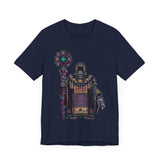 Cyber Temple Techno Priest Pixel Art Unisex T-Shirt
