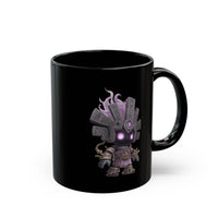Shadow Aztec God with Glowing Eyes Black Mug