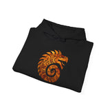 Spiral Quetzalcoatl Feathered Serpent Glyph Style Unisex Hoodie