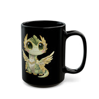 Chibi Quetzalcoatl Feathered Serpent Black Mug