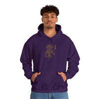 Warrior Shaman Tribal Glyph Gold Line Unisex Hoodie