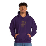 Warrior Shaman Tribal Glyph Gold Line Unisex Hoodie