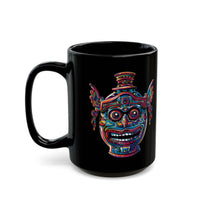 Indigenous Ceramic Vase Art Black Mug
