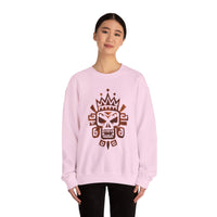 Ah Puch Mayan Skull Crown Glyph Style Unisex Sweatshirt