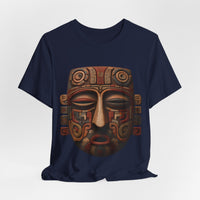 Ancient Andean Tribal Mask Stylized Face Unisex T-Shirt