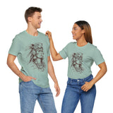Aztec Warrior Woman Jaguar Spirit Sketch Unisex T-Shirt