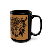 Tribal Thunderbird Sacred Symbol Illustration Black Mug