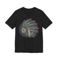 Vintage Native American Headdress Graphic Unisex T-Shirt