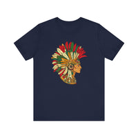 Aztec Warrior Head Illustration Unisex T-Shirt