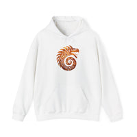 Spiral Quetzalcoatl Feathered Serpent Glyph Style Unisex Hoodie