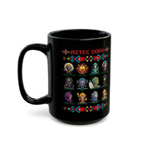 Pixel Art Aztec Gods Mythology Black Mug