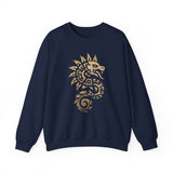Quetzalcoatl Spiral Serpent Tribal Glyph Unisex Sweatshirt