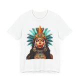 Aztec Royal Warrior Queen Portrait Illustration Unisex T-Shirt