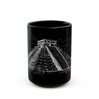 Chichén Itzá Kukulkán Step Pyramid Black Mug