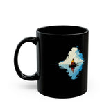 Lake Titicaca Minimalist Landscape Black Mug
