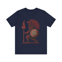Young Warrior Glyph Pre-Hispanic Style Unisex T-Shirt
