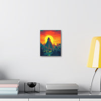 Sunset over Tikal Maya Pyramid Canvas