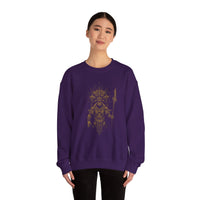 Warrior Shaman Tribal Glyph Gold Line Unisex Sweatshirt