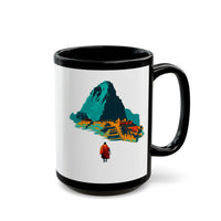 Machu Picchu Minimalist Sacred City Black Mug