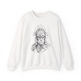 Inca Warrior Hand Drawn Tribal Portrait Unisex Sweatshirt
