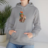 Chibi Inca Warrior Riding Llama Cartoon Unisex Hoodie
