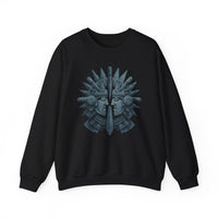 Aztec Warrior Duel Obsidian Glyph Style Unisex Sweatshirt