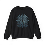 Aztec Warrior Duel Obsidian Glyph Style Unisex Sweatshirt