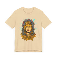 Golden Aztec Warrior Queen Illustration Unisex T-Shirt